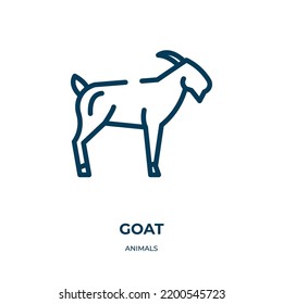Goat icon. Linear vector illustration from animals collection. Outline goat icon vector. Thin line symbol for use on web and mobile apps, logo, print media.
