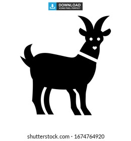 goat icon or logo isolated sign symbol vector illustration - high quality black style vector icons
