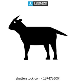 goat icon or logo isolated sign symbol vector illustration - high quality black style vector icons
