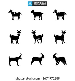 goat icon or logo isolated sign symbol vector illustration - Collection of high quality black style vector icons
