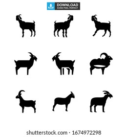 goat icon or logo isolated sign symbol vector illustration - Collection of high quality black style vector icons
