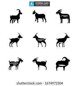 goat icon or logo isolated sign symbol vector illustration - Collection of high quality black style vector icons
