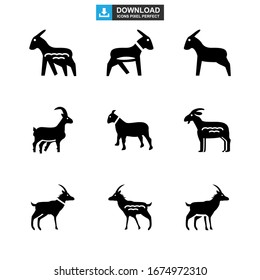 goat icon or logo isolated sign symbol vector illustration - Collection of high quality black style vector icons
