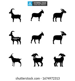 goat icon or logo isolated sign symbol vector illustration - Collection of high quality black style vector icons
