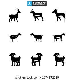 goat icon or logo isolated sign symbol vector illustration - Collection of high quality black style vector icons
