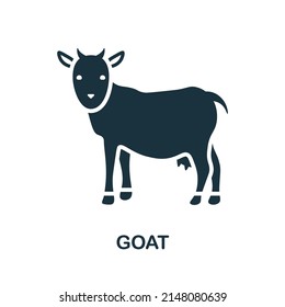 Goat icon. Monochrome simple Goat icon for templates, web design and infographics