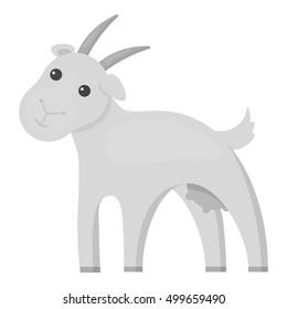 Goat icon monochrome. Single bio, eco, organic product icon from the big milk monochrome.