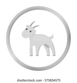 Goat icon monochrome. Single bio, eco, organic product icon from the big milk monochrome.