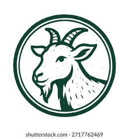 Ziege Symbol Siegel Vektor auf weißem Hintergrund
Vektorstempelsymbol