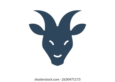 Goat icon. solid icon style. icon related to meat. meat elements vector illustration