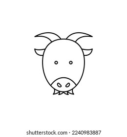 the goat icon is suitable for your web, apk or project with a chinese new year theme