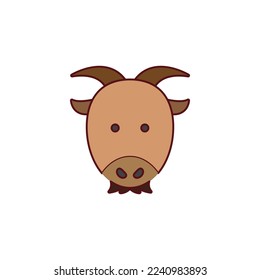 the goat icon is suitable for your web, apk or project with a chinese new year theme