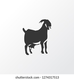 Goat icon symbol. Premium quality isolated ungulate element in trendy style.