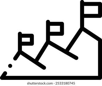 goat icon. Thin Linear Style Design Isolated On White Background