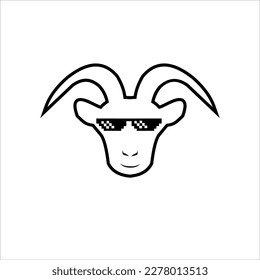 goat icon with thug life