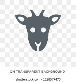 Goat icon. Trendy flat vector Goat icon on transparent background from animals collection. 