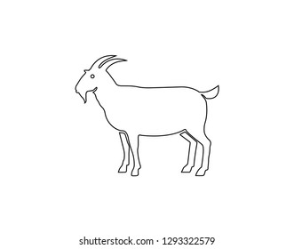 Goat Series Farm Animals Graphics Hand Stock Vector (Royalty Free ...