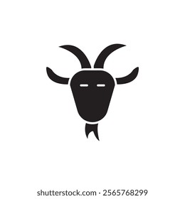 Goat icon Vector flat thin line illustration