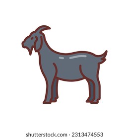 Ziegensymbol in Vektorgrafik. Illustration