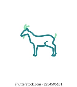 goat icon vector illustration logo template for many purpose. Isolated on white background.