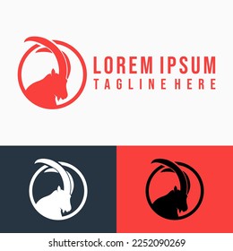 Goat icon vector illustration for logo template design