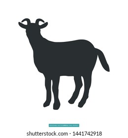 Goat Icon Vector Illustration Template For Website Or Mobile App