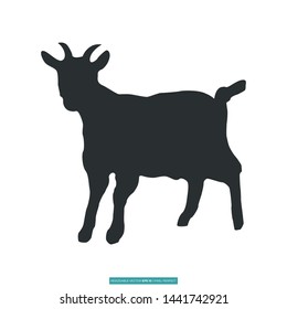 Goat Icon Vector Illustration Template For Website Or Mobile App