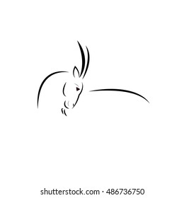 goat icon - vector illustrator
