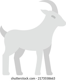 Ziegensymbol, Vektorbild. Kann auch für Village verwendet werden. Geeignet für mobile Apps, Web-Apps und Printmedien.
