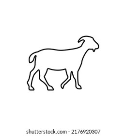 Goat Icon Vector Isolated on White Artboard