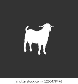 goat icon vector. goat sign on black background. goat icon for web and app