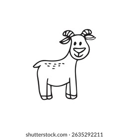 Goat Icons Vector Illustration | Premium Character Domestic animal