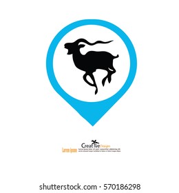 goat icon.vector illustration.