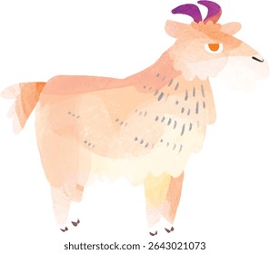 Goat Illustration in Abstract and Artsy Style