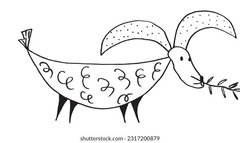 Goat illustration image. 
Hand drawn image artwork of a goat. 
Simple cute original logo.
Hand drawn vector illustration for posters, cards, t-shirts.