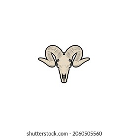 goat illustration logo for goat farm on white background