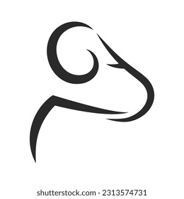 Goat illustration logo icon logo template vector design