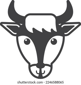 goat illustration in minimal style isolated on background