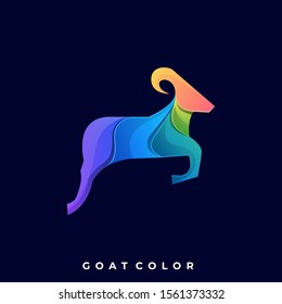 Goat Illustration Vector Design Template. Suitable for Creative Industry, Multimedia, entertainment, Educations, Shop, and any related business