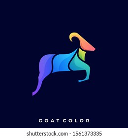 Goat Illustration Vector Design Template. Suitable for Creative Industry, Multimedia, entertainment, Educations, Shop, and any related business