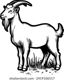 GOAT ILLUSTRATIONS FOR CHILDREN TO LEARN TO COLORING