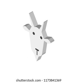 Goat isometric left top view 3D icon