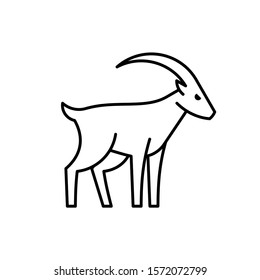 Goat line icon. Icon design. Template elements