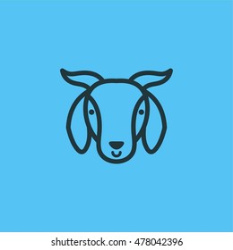 Goat Line Icon Logo