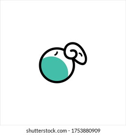 Goat Line Icon Logo Design Vector