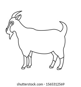 Goat line icon vector symbol