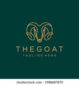 goat line logo design template