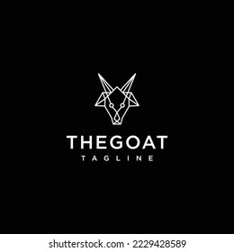 Goat line logo design vector template