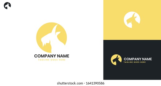 Goat Logo - All elements on this template are editable with vector software