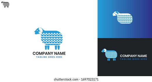Logotipo de la cabra: todos los elementos de esta plantilla se pueden editar con software vectorial
